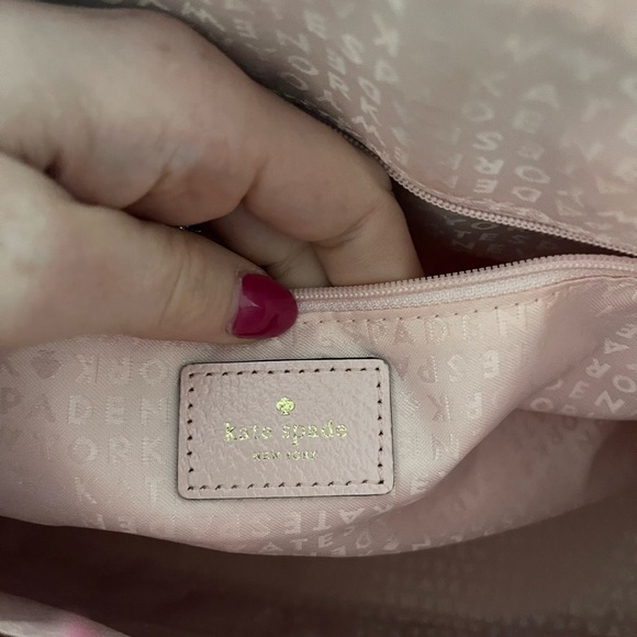 light pink leather Kate Spade purse LIKE NEW - Picture 3 of 5